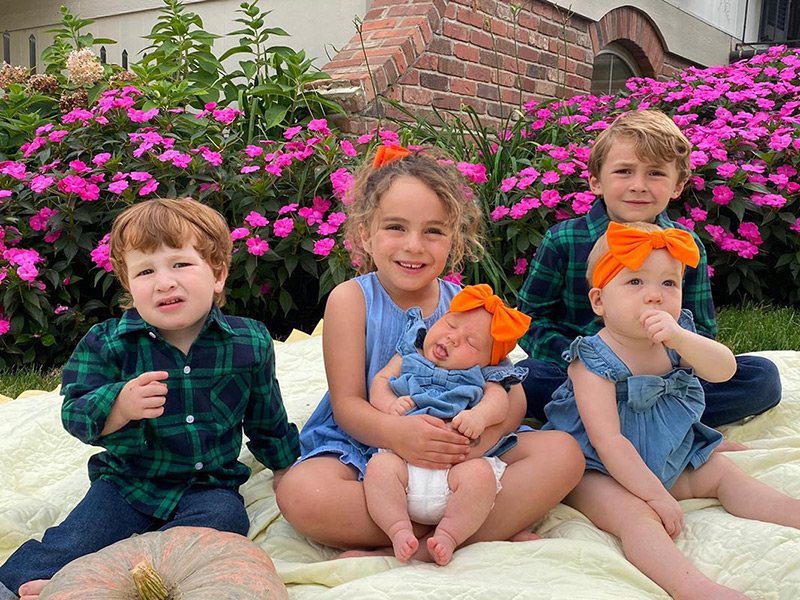 Kids group family photo